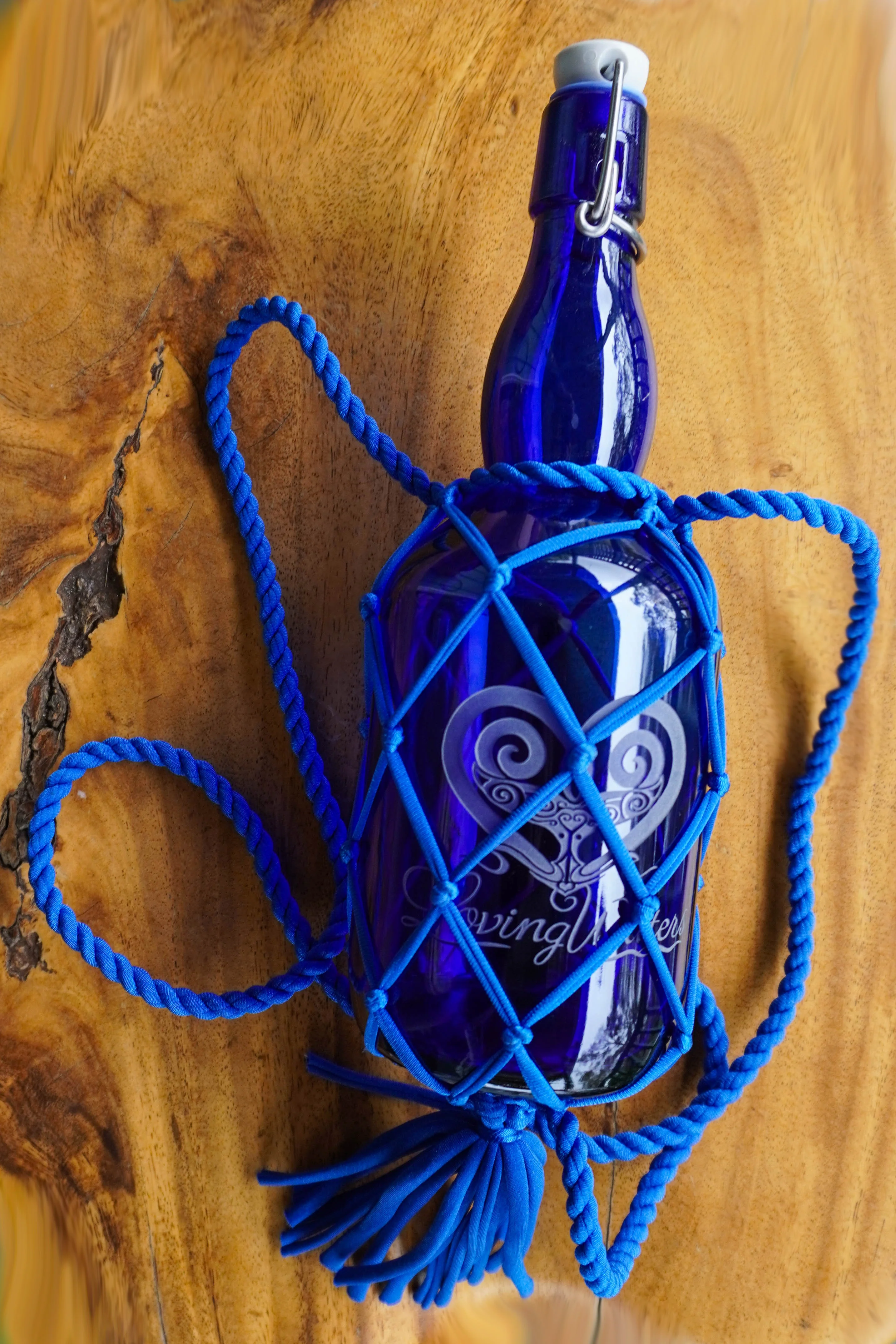String Bottle Holder ~ BackPack w/Tassel - Image 12